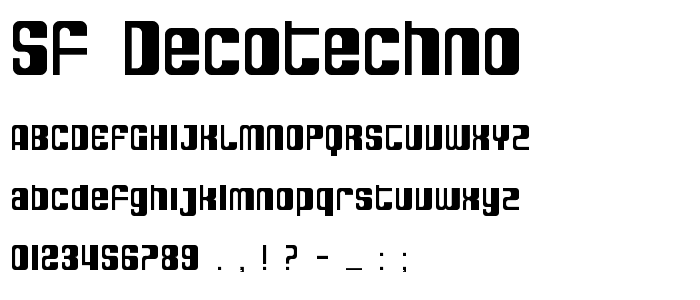 SF DecoTechno font